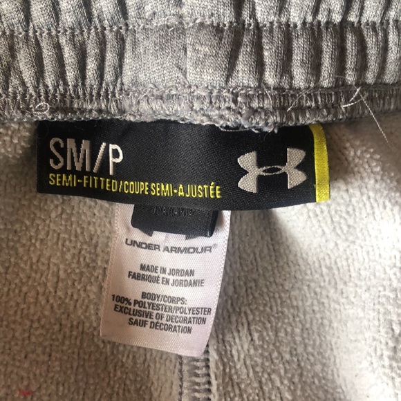🌈 3 for $25🌈 Under Armor Grey Storm Armor Fleece Pants S/P - Picture 4 of 5